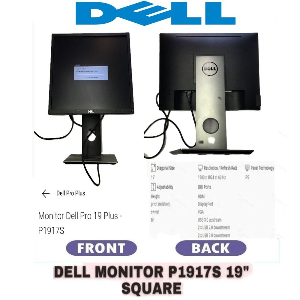 Dell Desktop Monitor Computer Screen Security Lcd… - image 3